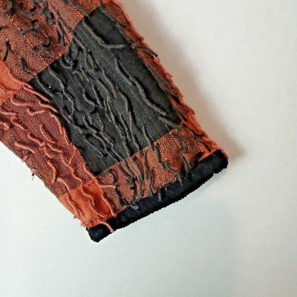 Vintaqge One Direction Womens Gingham Checkered Fringe Cropped Jacket. - Picture 3 of 9